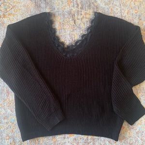 Black knit sweater